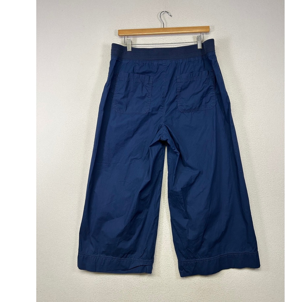 Coastal Grandma Chico's Women 12 Blue Wide Leg Pull On Cropped Pants - Picture 2 of 12